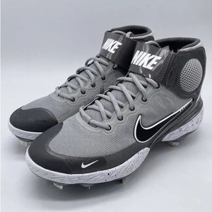 Nike Alpha Huarache Elite 3 Mid Men's Baseball Shoes Grey Size 7